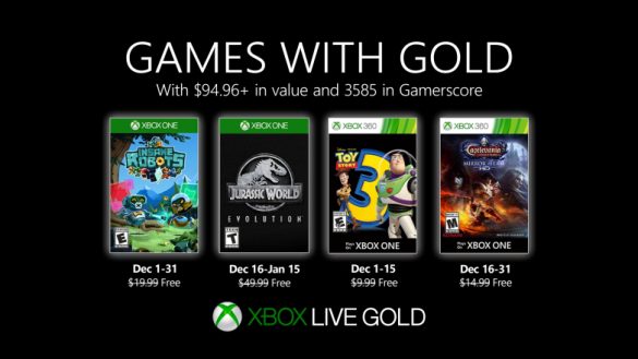 Jocurile gratuite Xbox Games with Gold Decembrie 2019