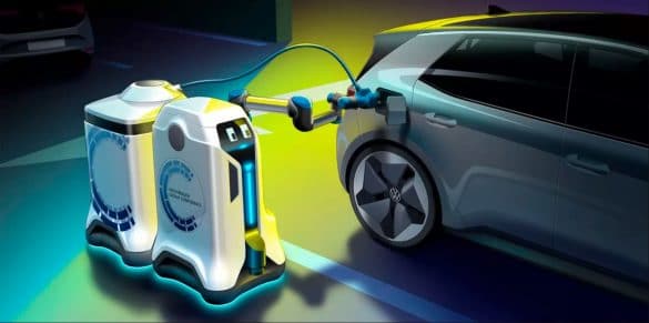 Volkswagen a creat roboti care iti gasesc si iti incarca masina electrica