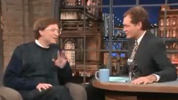 Capsula timpului - Video amuzant din 1995 in care Bill Gates ii explica lui David Letterman ce este internetul