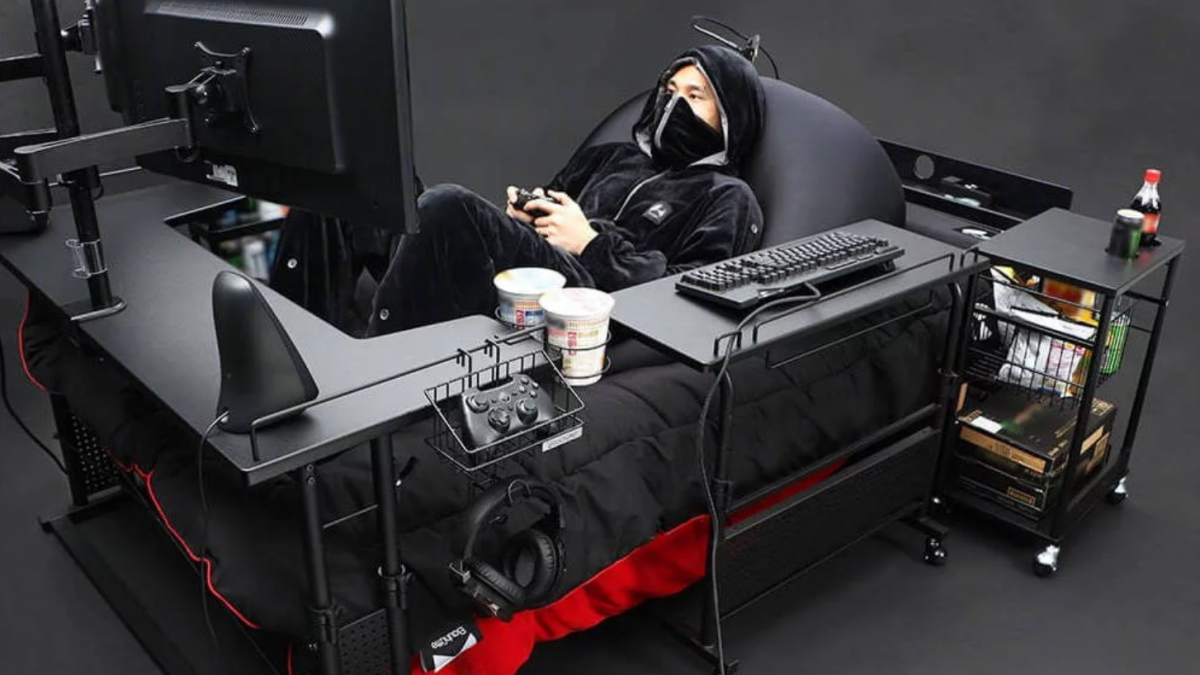 Scaunele si birourile de gaming nu sunt de ajuns? Faceti cunostinta cu patul de gaming!